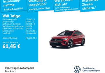 VW Taigo 8.456 km 27.480 &euro; Frankfurt am Main 60326